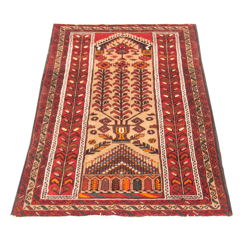 Tapis unique en laine noué à la main 3 pi 7 po x 6 pi 4 po nouvel âge Danielly