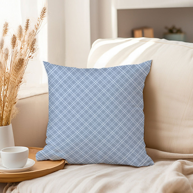 Blue Plaid XI Modern, 18"H x 18"W