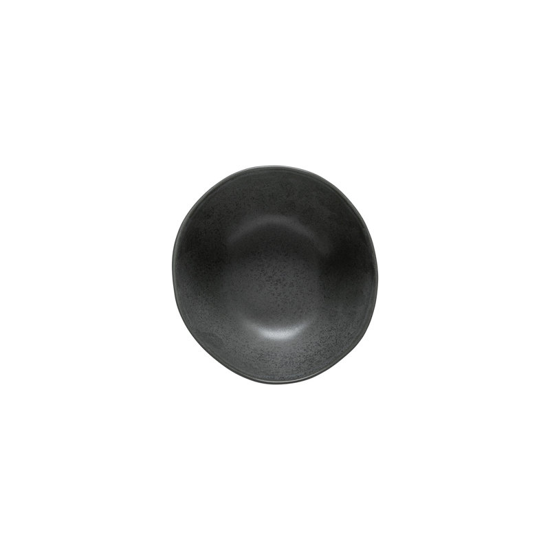 Arenito 22,63 oz. Bol à céréales en grès fait à la main, Gris anthracite