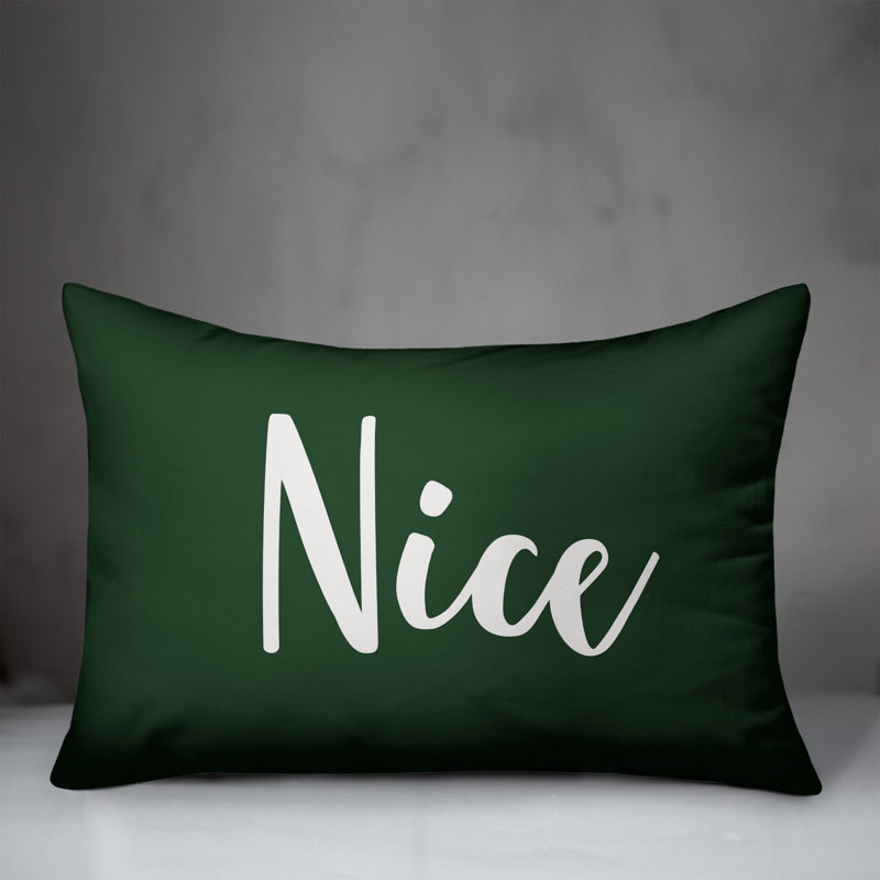 Reversible Throw Pillow, Dark Green