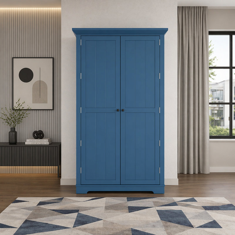 Armoire de cuisine de 42 po autoportante, rangement avec tiroirs, tablettes réglables, tablettes de porte et plateaux coulissants