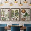 Exotic Botanique I - Ensemble de 3 peintures sur toile encadrées-595385040-595385045