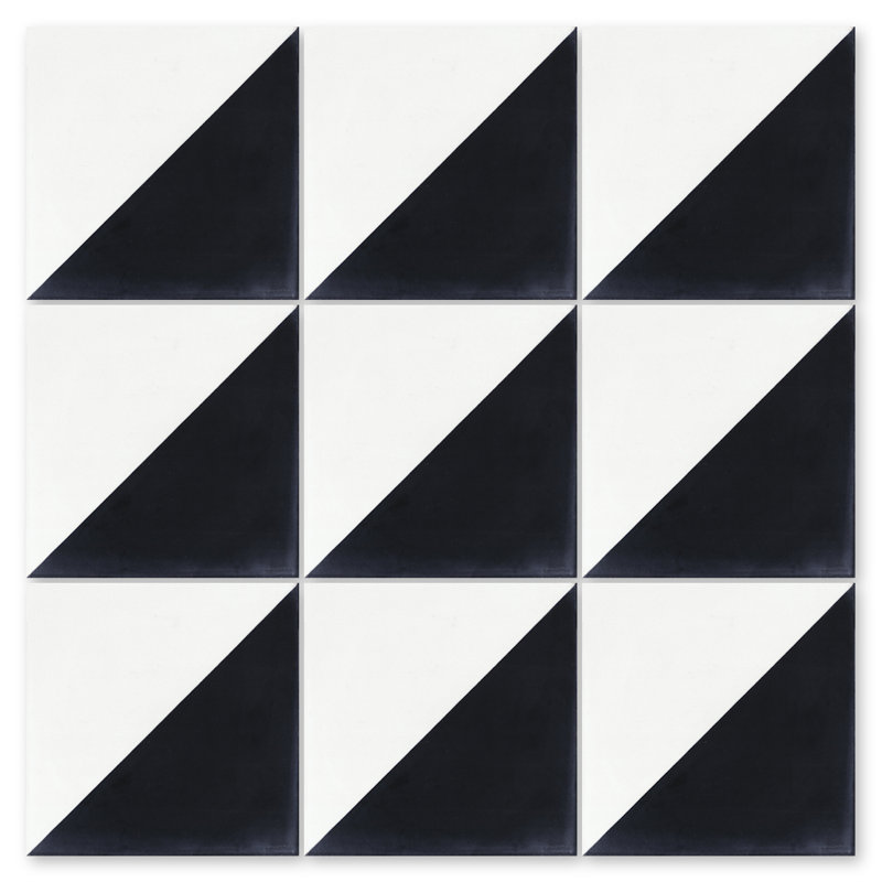 Man Overboard 7.87 in. x 7.87 in. Matte Tile, Black & White