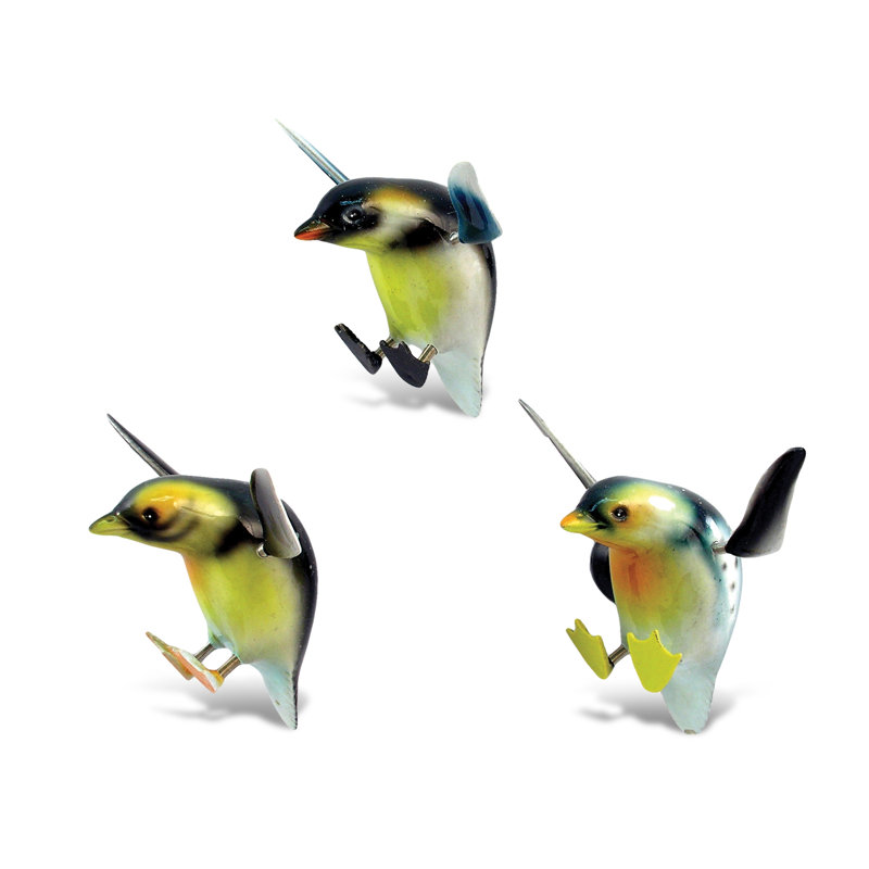 Magnet pingouin à poils perplexs