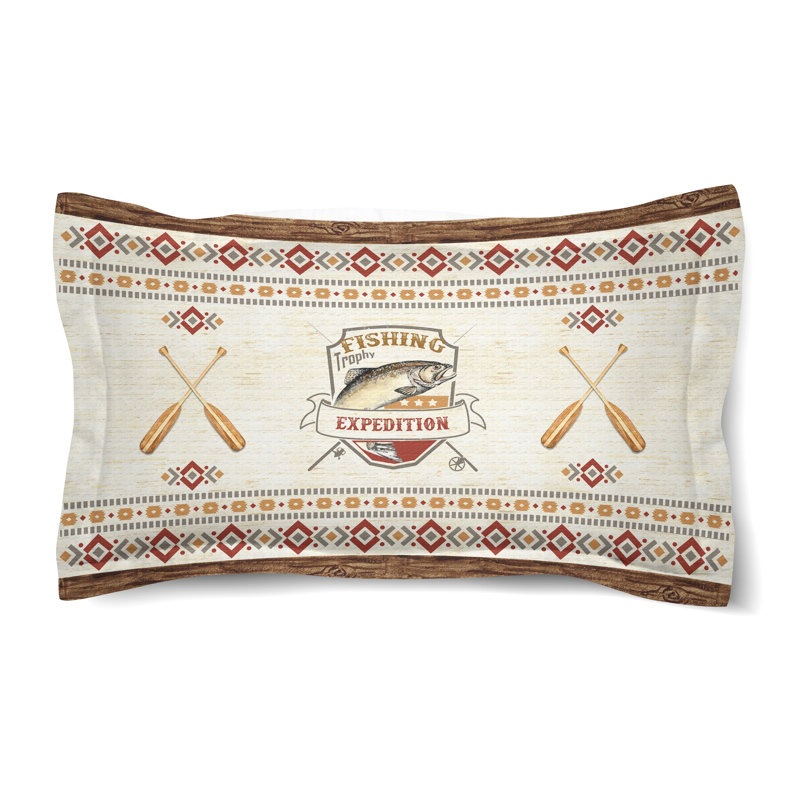 Fishing Expedition Microfiber / Microsuede Pillow Sham, King
