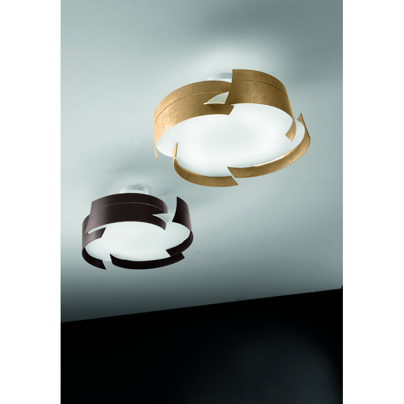 Vulture Acrylic Flush Mount, Bronze, 25 cm H x 59.5 cm Diameter