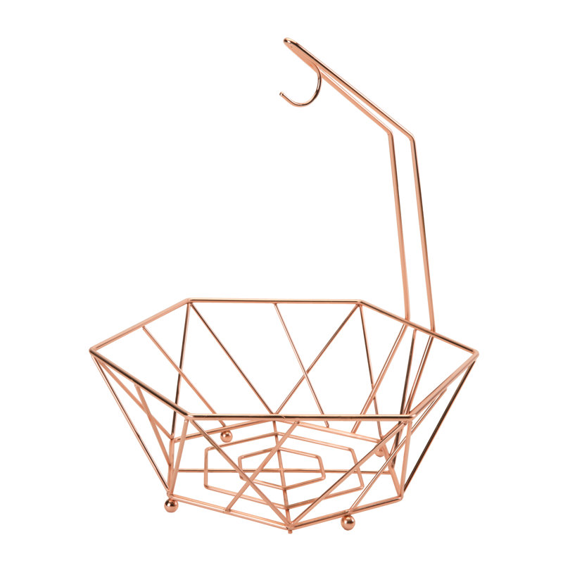 Prep & Savour Iron Fruit Bowl, Copper