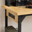 Établi réglable 48 po avec panneau perforé, établi en bois robuste avec roulettes, capacité de charge de 1 600 lb Capacité de charge, établi roulant avec prise CA / USB, crochets, tablette, garage, atelier, bureau, maison.