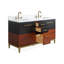 Ensemble de meuble-lavabo moderne 60 po Mid-Century