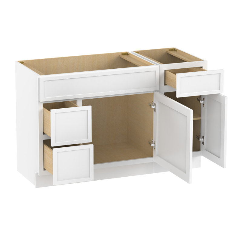 Base de meuble-lavabo simple 51 po seulement, Blanc