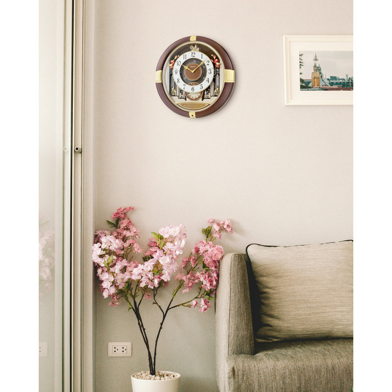 QXM613BRH Melodies In Motion Clock, Brown