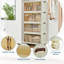 Bacs de rangement empilables 380QT, bacs de rangement en plastique avec couvercles, tiroirs de rangement en plastique avec portes et roues magnétiques, organisateurs de placard pliables et pliables pour la maison, le dortoir, le bureau, blanc-769951422