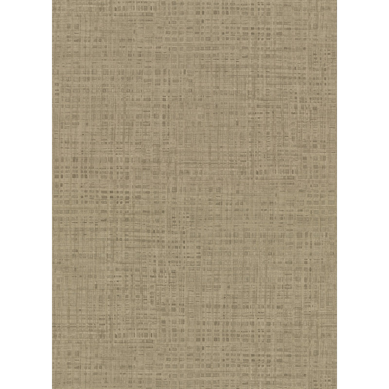 Rouleau de papier peint imitation toile de ramie L 27 pi x l 27 po GroveHill, Laiton
