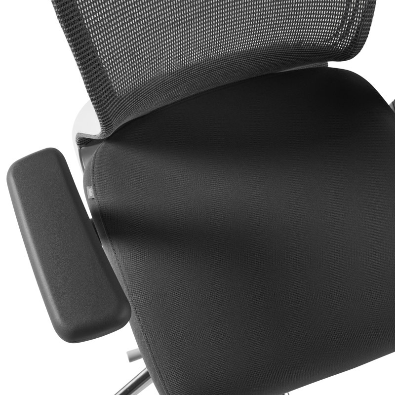 Chaise de travail en tissu, Blanc, gris