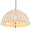 Luminaire suspendu de style campagne moderne à 1 lumière avec grand abat-jour tambour en lin, hauteur réglable de 17 à 94 po, luminaire E26 à intensité variable pour le salon de l'îlot de cuisine, homologué ETL, doré / beige
