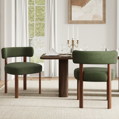 Upholstered Solid Wood Dining Chair Side Chair