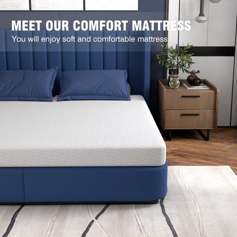 Felstead 5 Inch Medium Gel Memory Foam Mattress for Side Back and Stomach Sleepers Pressure Relief Support Breathable Comfortable Mattress for Bedroom Use