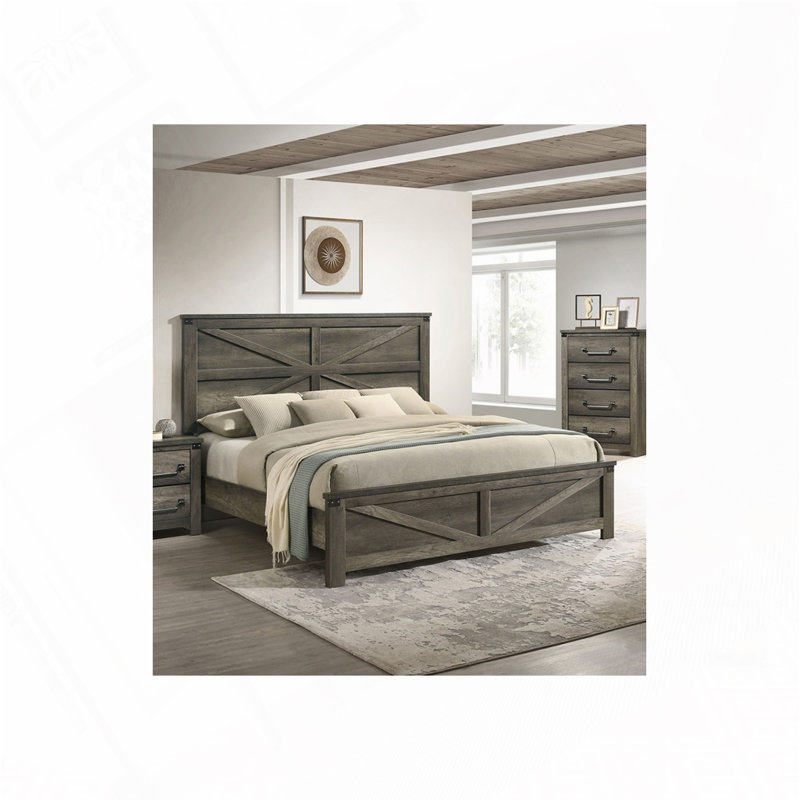 Rustic Wood Platform Bed