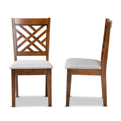 47cm H Polyester Blend Upholstered Cross Back Side Chair