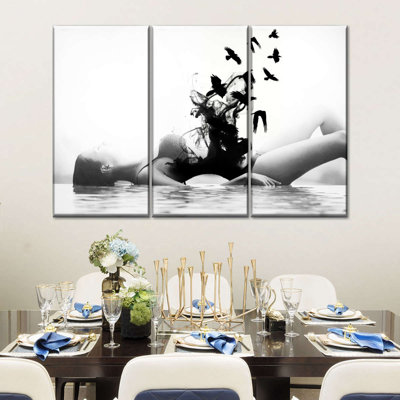 " Free Woman Multi Piece Canvas Print " 3 - Pieces