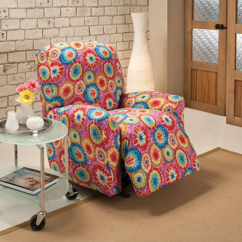 Housse pour fauteuil inclinable à coussins carrés/rectangulaires, Teinture par nœuds