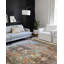 Tapis oriental en terre cuite / ciel Gelo-11015875