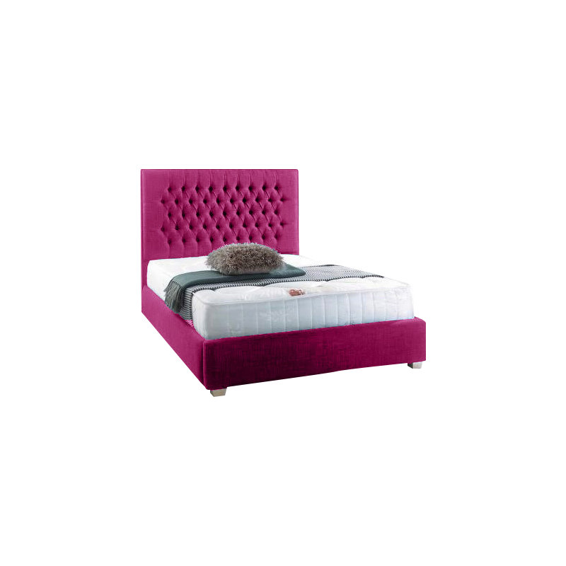 Upholstered Bed, Pink, Small Double (4')