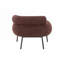 Fauteuil rembourré avec pieds en métal