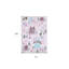 Tapis juvénile château et arc-en-ciel rose et blanc 8 pi x 11 pi