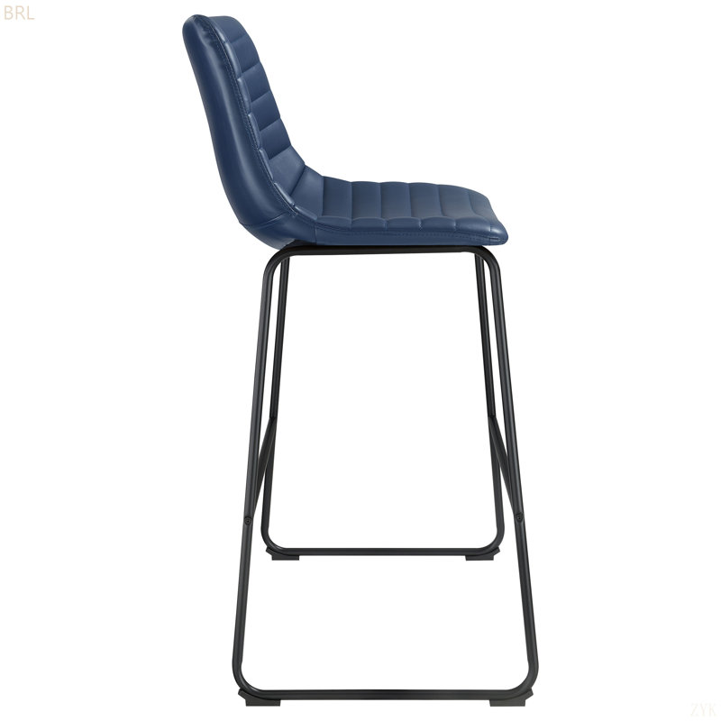 Ensemble de 2 chaises de bar en similicuir Torence, Bleu