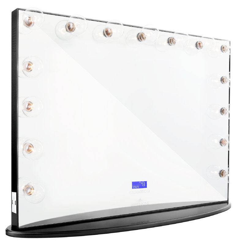 Miroir de salle de bain biseauté, Noir pro