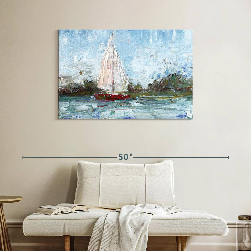 Mehar Here We Go A Sailing, 26" H x 39" W