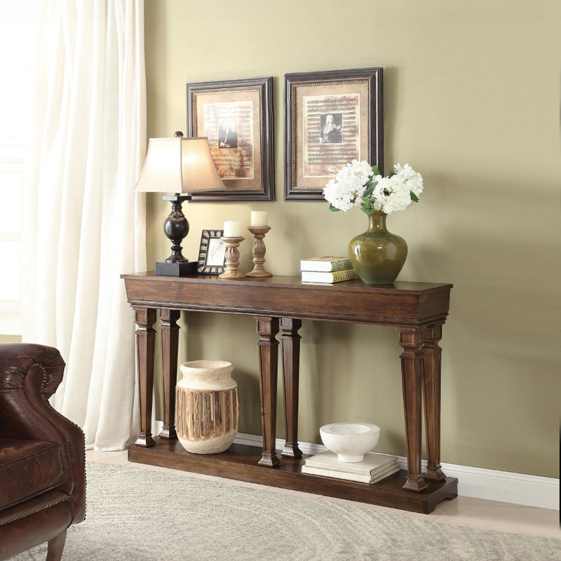 ACME Garrison Console Table, Oak, 35" H x 72" W x 12" D