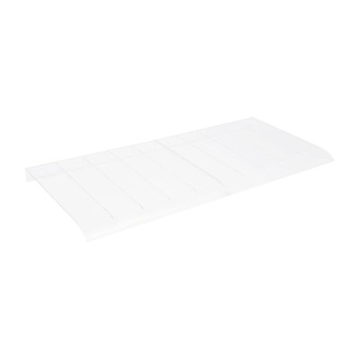 Translucent Window Awning 2 Pcs, Heavy Duty PC Entrance Canopy for Patio Porch, Flame Retardant & Impact Resistant Rain Shelter