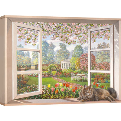 Italian Garden by Andrea Del Missier - Wrapped Canvas Painting