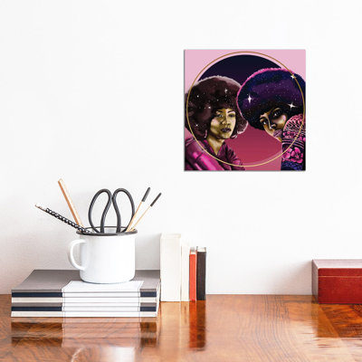 Angela And Assata by Poetically Illustrated - Wrapped Canvas Painting