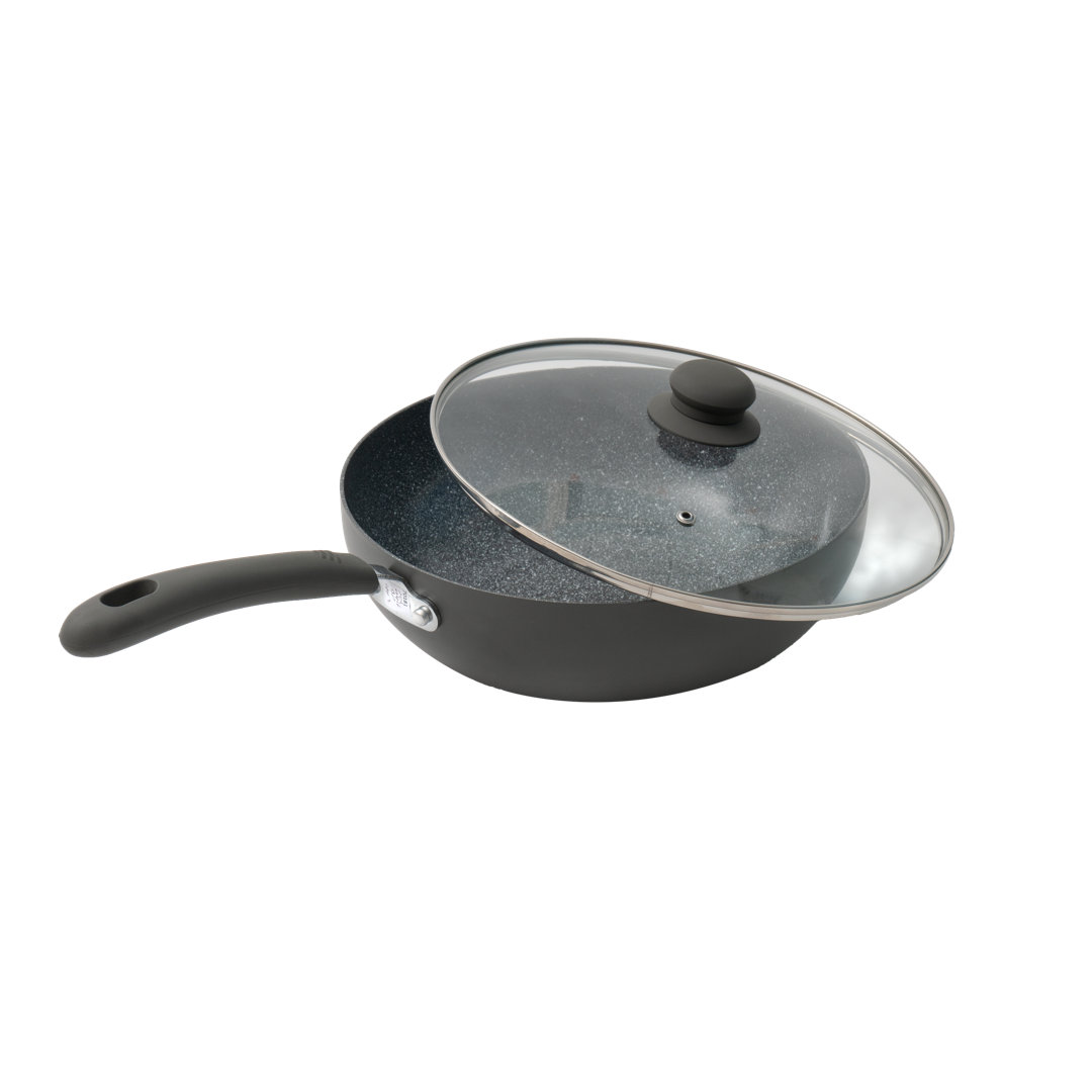 Belfry Kitchen Alydar Non-Stick Aluminum Wok with Lid