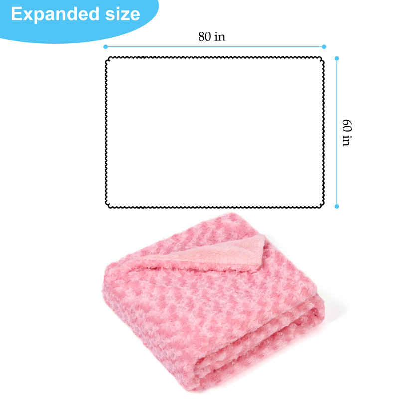 Couverture, 60 po x 80 po, Rose