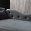 Chaise longue en velours gris Comfy