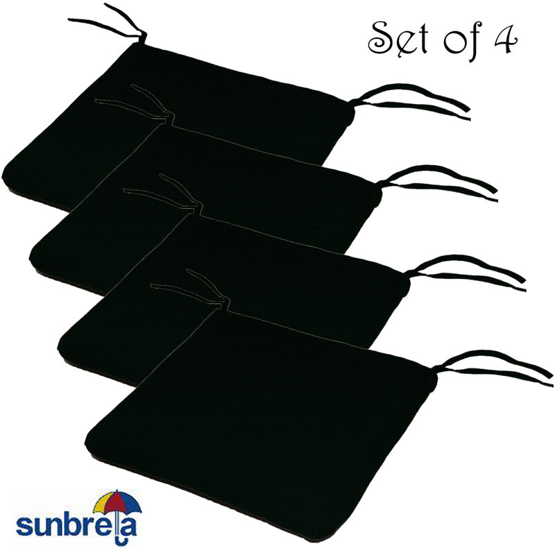 Coussin Sunbrella intérieur / extérieur Knife Edge, Toile Sunbrella® noir corbeau, H 2 po x l 20 po x P 18 po