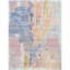 Wool Abstract Area Rug in Blue/Camel-70063551