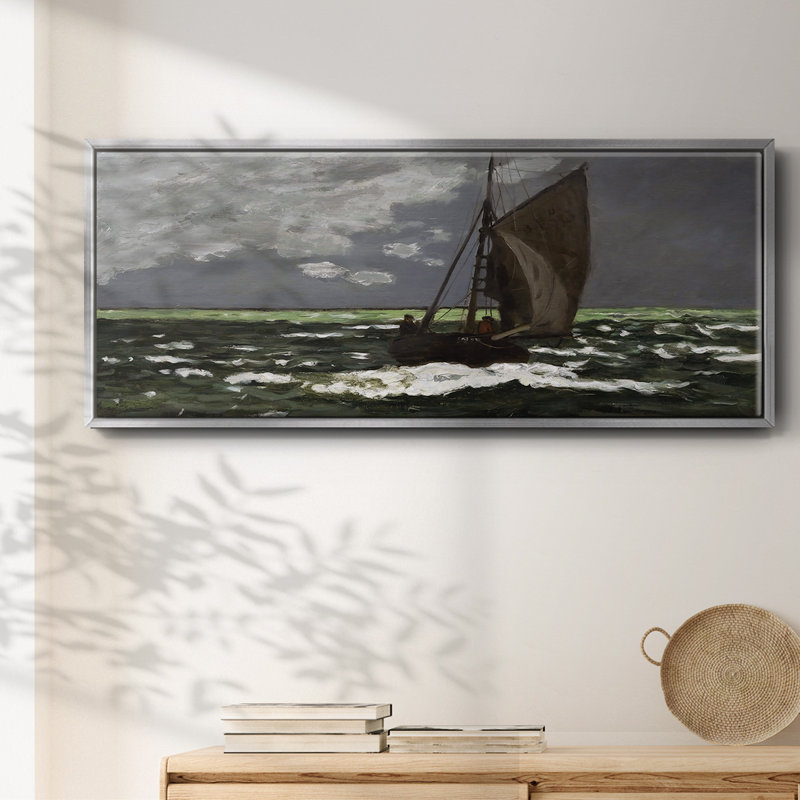 Stormy Seascape, 1867 - toile encadrée, H 8 po x l 20 po