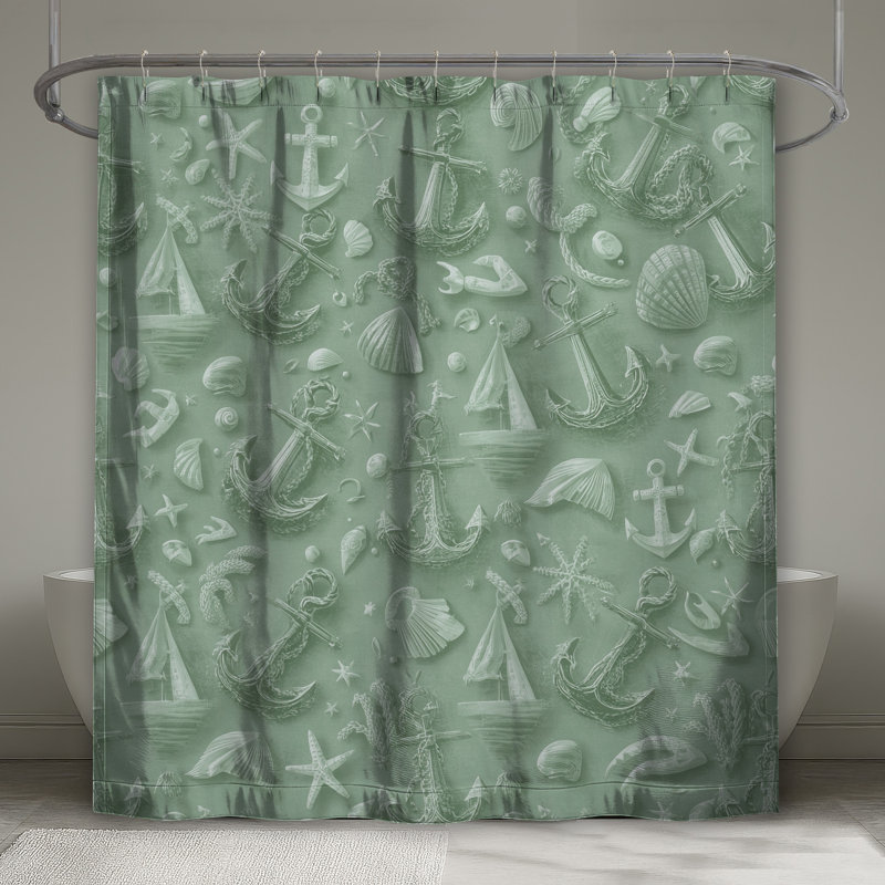 Rideaux de douche Anchors, L 70 po x H 72 po