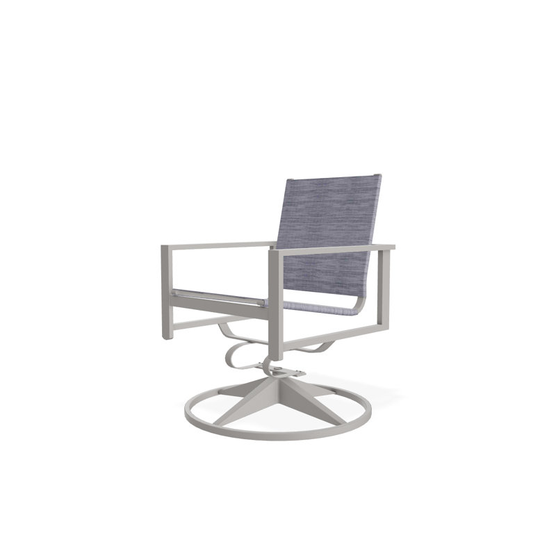 Tribeca Sling Swivel Rocker, Warm Gray, Brooks