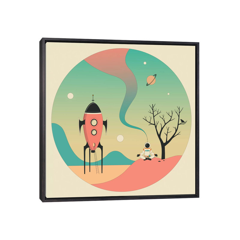 Explorez II, art encadré pour enfants, H 26 po x l 26 po x P 1,5 po, Toile avec cadre noir patiné