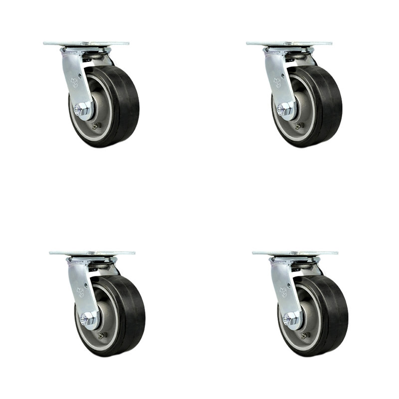 Caoutchouc sur roulettes en aluminium