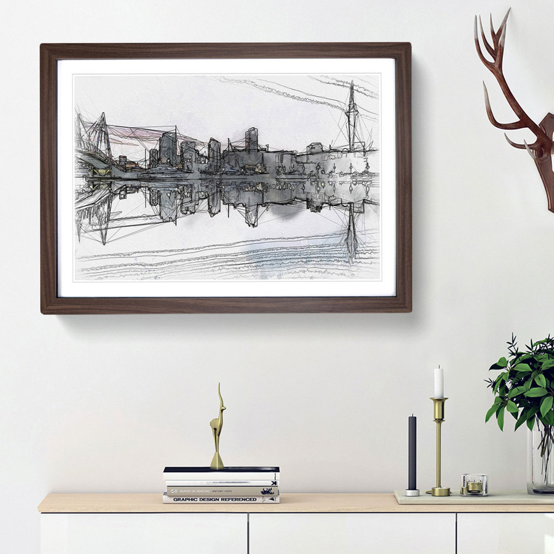 Auckland Skyline in New Zealand - Picture Frame Painting Print