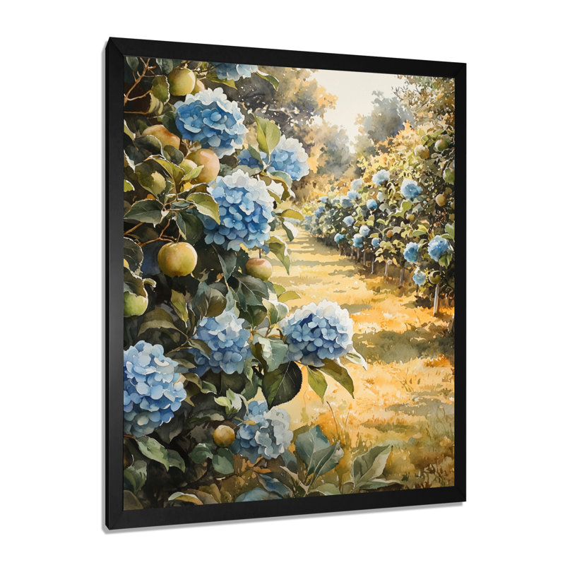 Emrich - impressions sur toile florales, H 40 po x l 30 po, Noir, noir, noir, noir, Reproduction encadrée sans passe-partout