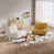 Velours blanc / jaune