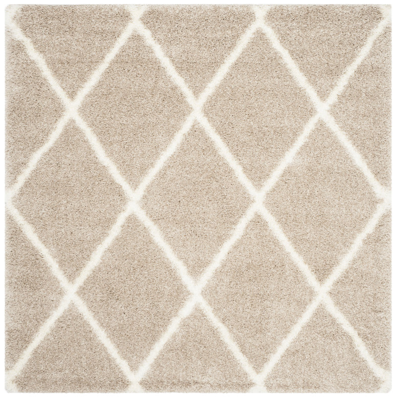 Zoey Geometric Hand Woven Area Rug, Square 122 cm